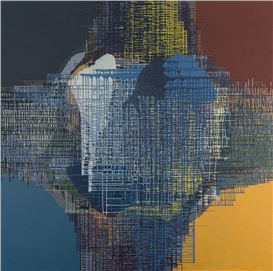 Painter's Work Illustrates the Figurative in the Abstract