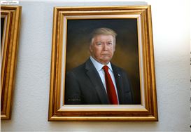 Painter of ‘truly the worst’ Trump portrait says president’s comments threaten her art career