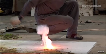 Cai Guo Qiang Paints with Exploding Gunpowder