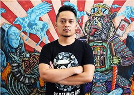 A Greedy Capitalist Is No More than a Beast on Shafiq Nordin’s Canvas
