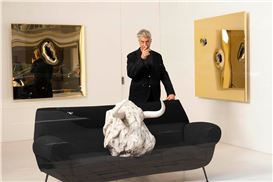 Maurizio Cattelan’s 'Bones' Feature Gold-Plated Panels with Bullet Holes