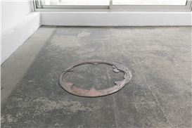 Mira Dayal: Steel Model of Paper Copy of Desk Top with Pencil Groove