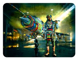 Make beads, not war: a bedazzled fighter jet lands in Seattle