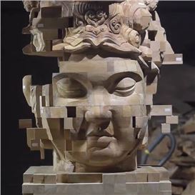 Exquisite Wooden Sculptures Move like Real-Life Computer Glitches