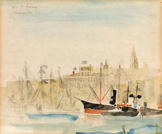 Harbour in Marseille - Wilhelm Thöny