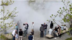 Fujiko Nakaya: Fog Sculpture in the Sculpture Garden of the Neue Nationalgalerie Berlin