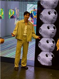 RM of BTS visited Art Basel in Basel 2025 in his role as a Samsung Art TV Global Ambassador.