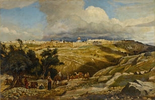 Panorama Of 19Th Century Jerusalem By Orientalist Master Edwin Lord Weeks