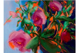 Romance in bloom: Nicole Wittenberg's enormous floral paintings dazzle at CMCA