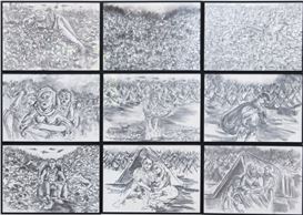 ‘My work is a scream for help’: Gaza’s artists document life under fire